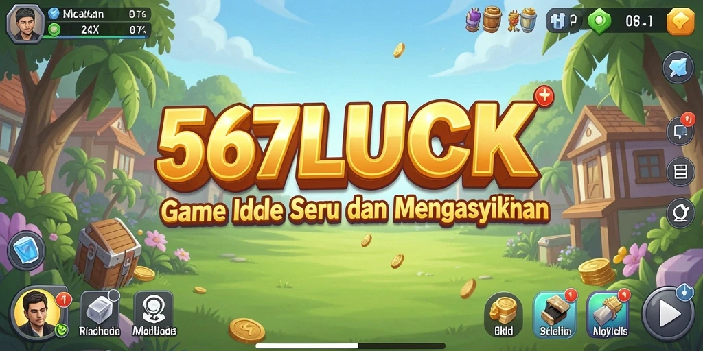 Tampilan gameplay 567LUCK dengan berbagai karakter dan misi menarik.