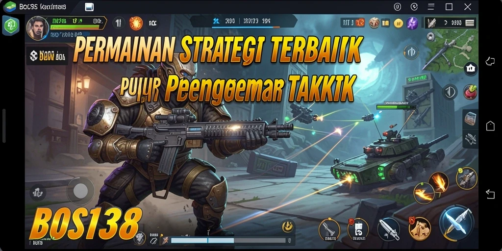 Tampilan gameplay <strong>BOS138</strong> yang menampilkan aksi strategi yang seru.