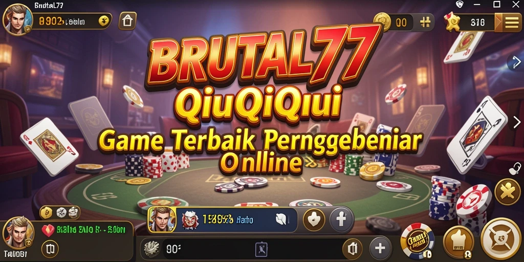 Tampilan gameplay QiuQiu yang menarik di BRUTAL77.