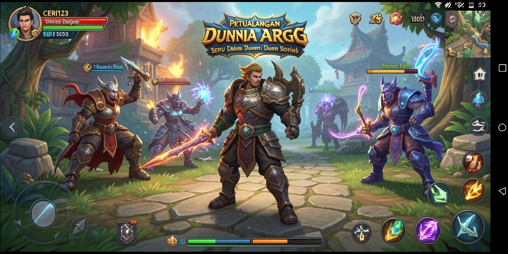Screenshot gameplay CERI123 dengan aksi pertarungan yang intens.