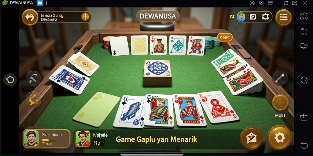 Tampilan gameplay Gaple yang menarik dan interaktif di DEWANUSA.