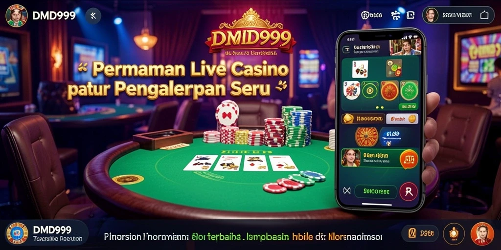 Tampilan permainan Live Casino yang seru dan interaktif di DMD999.