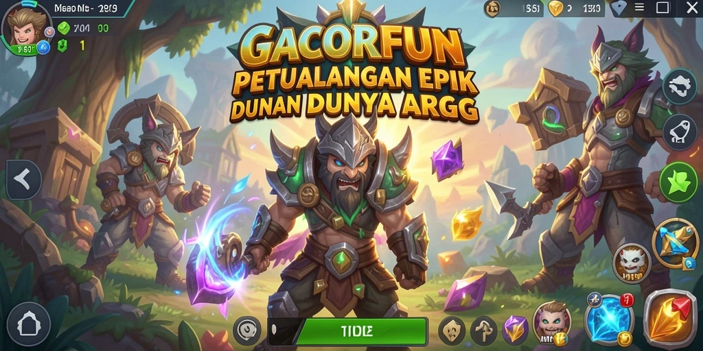 Tangkapan layar menunjukkan pertarungan seru dalam GACORFUN.