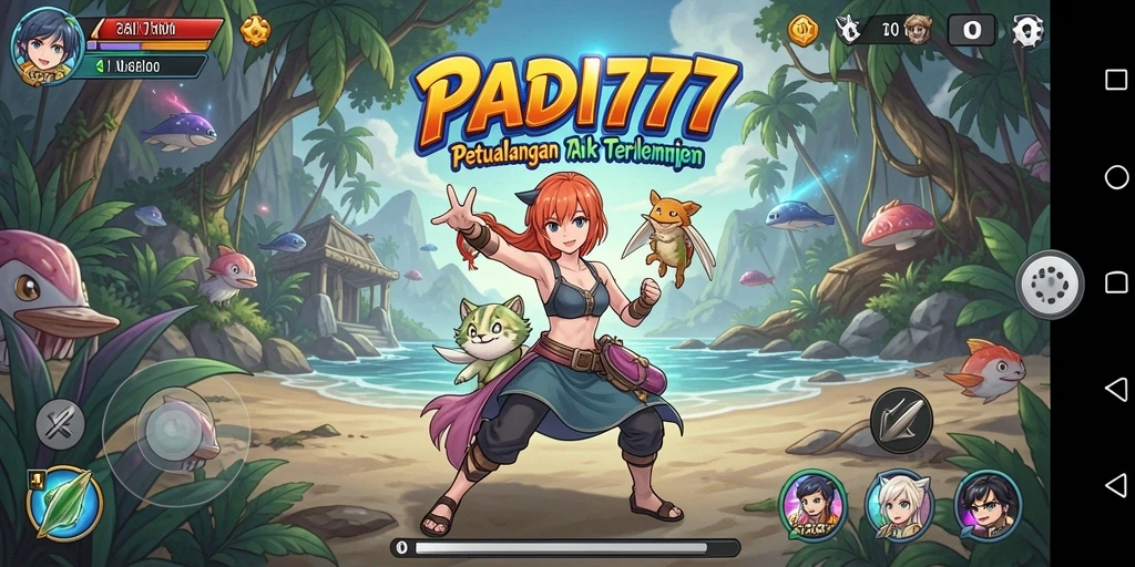 Screenshot utama PADI777 yang menunjukkan aksi seru dalam gameplay Anime.