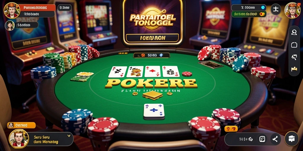 Screenshot utama PARTAITOGEL dengan gameplay Poker yang seru.