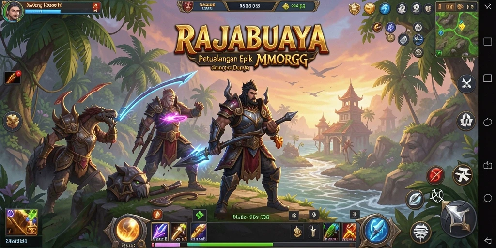 Screenshot gameplay RAJABUAYA yang menampilkan aksi seru dalam pertempuran.