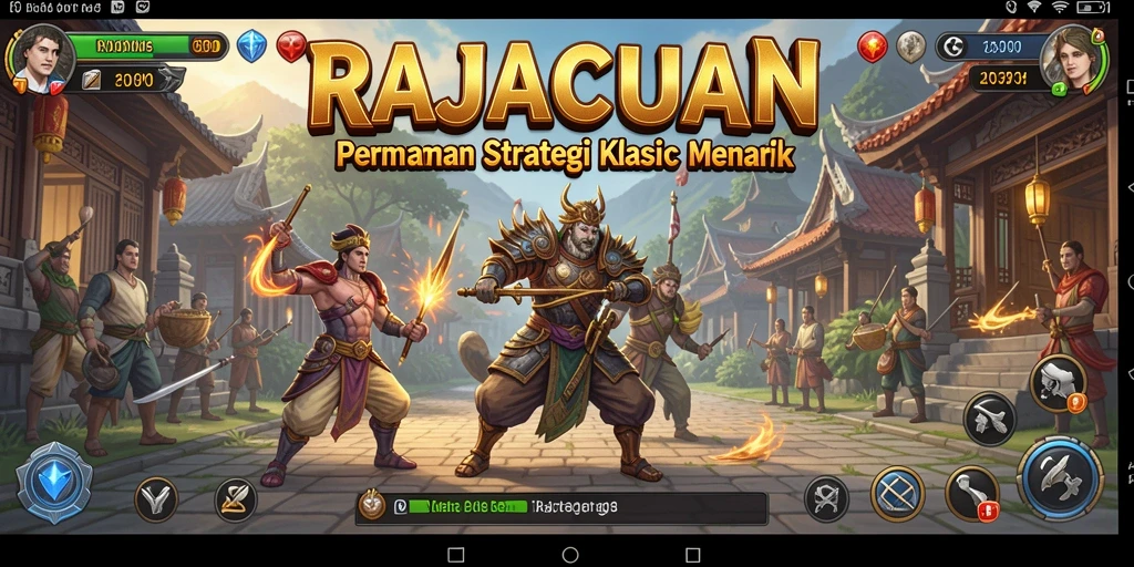 Screenshot menampilkan aksi seru dalam gameplay RAJACUAN.