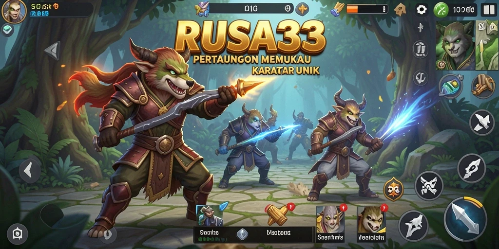 Gameplay RUSA33 yang seru dan penuh aksi pertarungan.