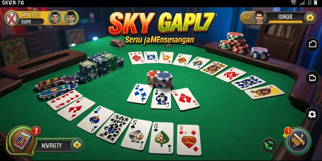 Tampilan gameplay Gaple yang menarik dan mengasyikan.