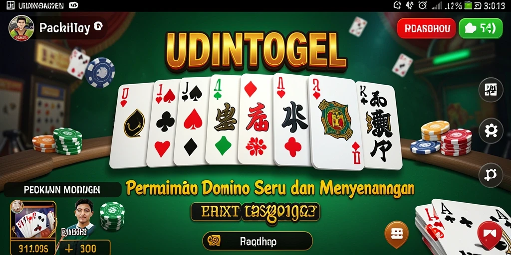 Tampilan mengesankan dari gameplay UDINTOGEL di Domino.